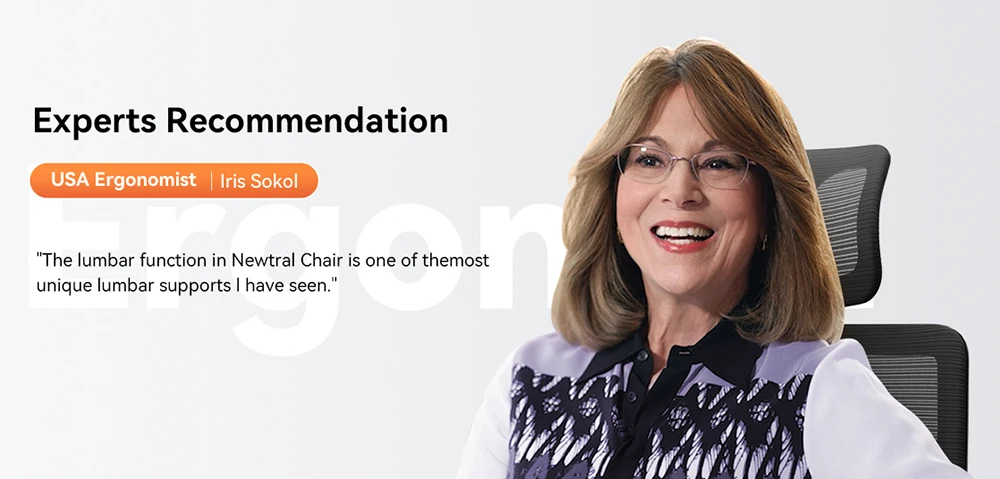 NEWTRAL MAGICH003 Ergonomic Chair, 3 Positions to Lock, Auto-Following Backrest,Adaptive Lower Back Support, 3D Armrest Recliner