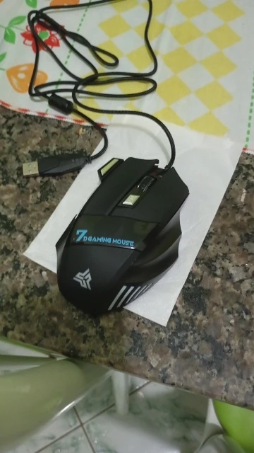 Mouse gamer para jogo computador 3200dpi com LED laser X7 USB Botões Profissional photo review