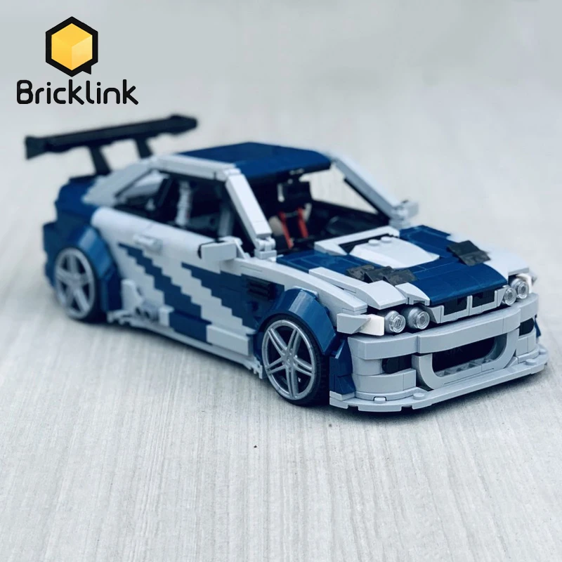 Bricklink Technical Car Moc-59003 E46 M3 Gtr Bisogno Di Velocità Edizione Più Ricercato Creative Expert Building Blocks Toy For Children