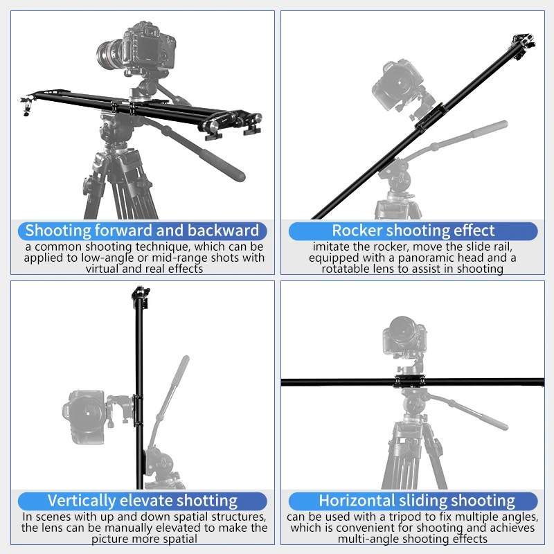 Camera track slider 120CM/47inch DSLR Camera Slider Dolly Track Video Stabilizer Aluminum Rail System High Precision SmootBearing