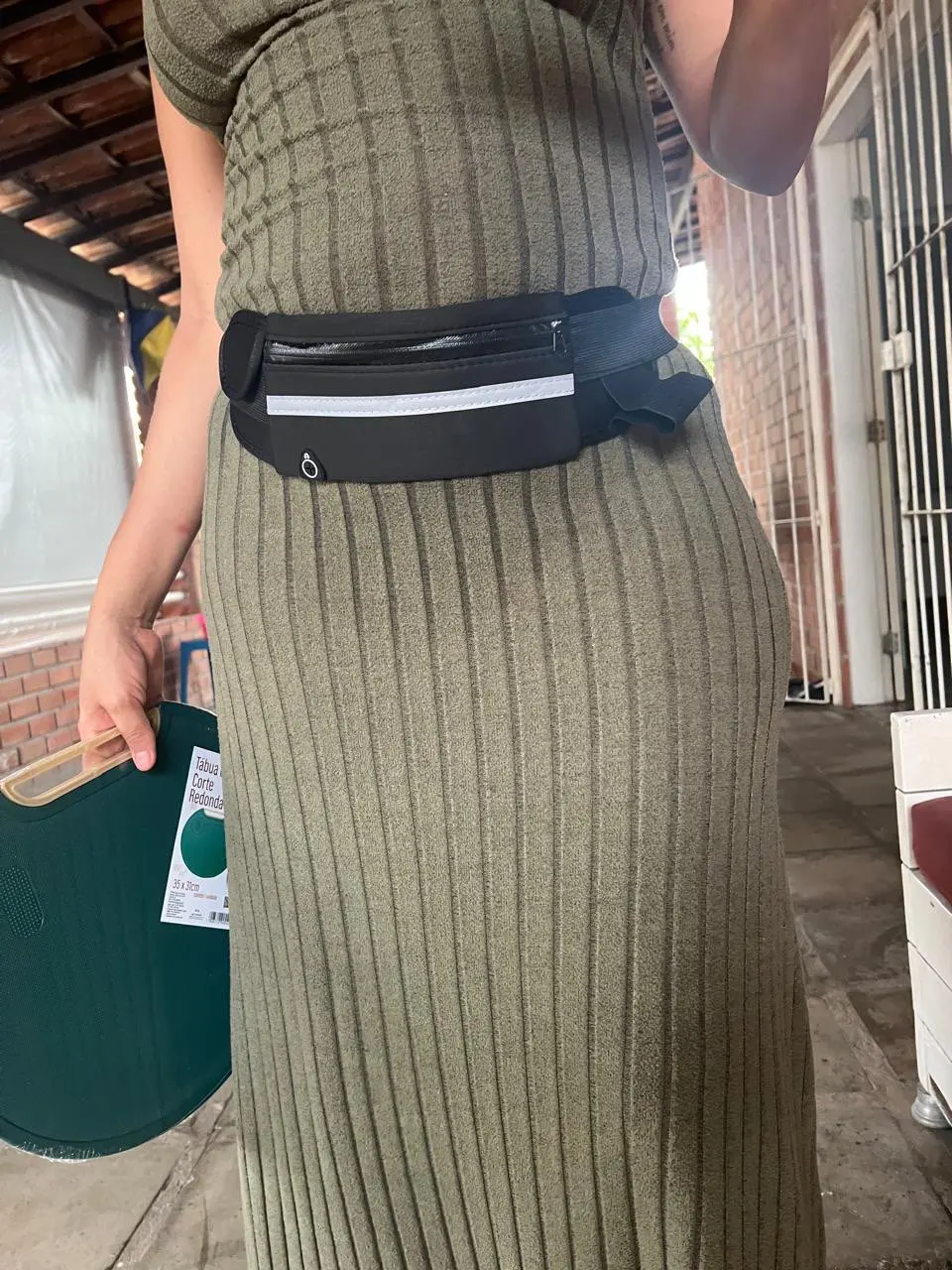 Pochete Esportiva cintura Preta porta celular garrafa utensílios para Corrida Preta photo review