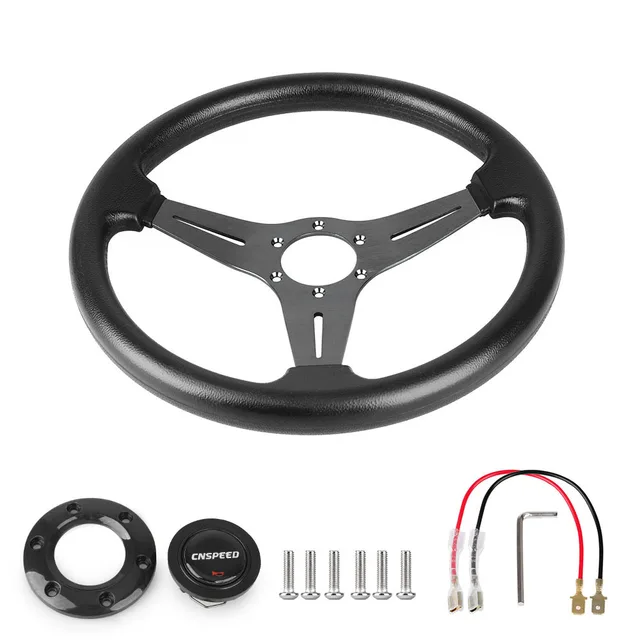 Akozon Auto-Lenkrad, 14in Racing Car Drifting Lenkrad Universal-Sport-Lenkrad Für Autolenkung