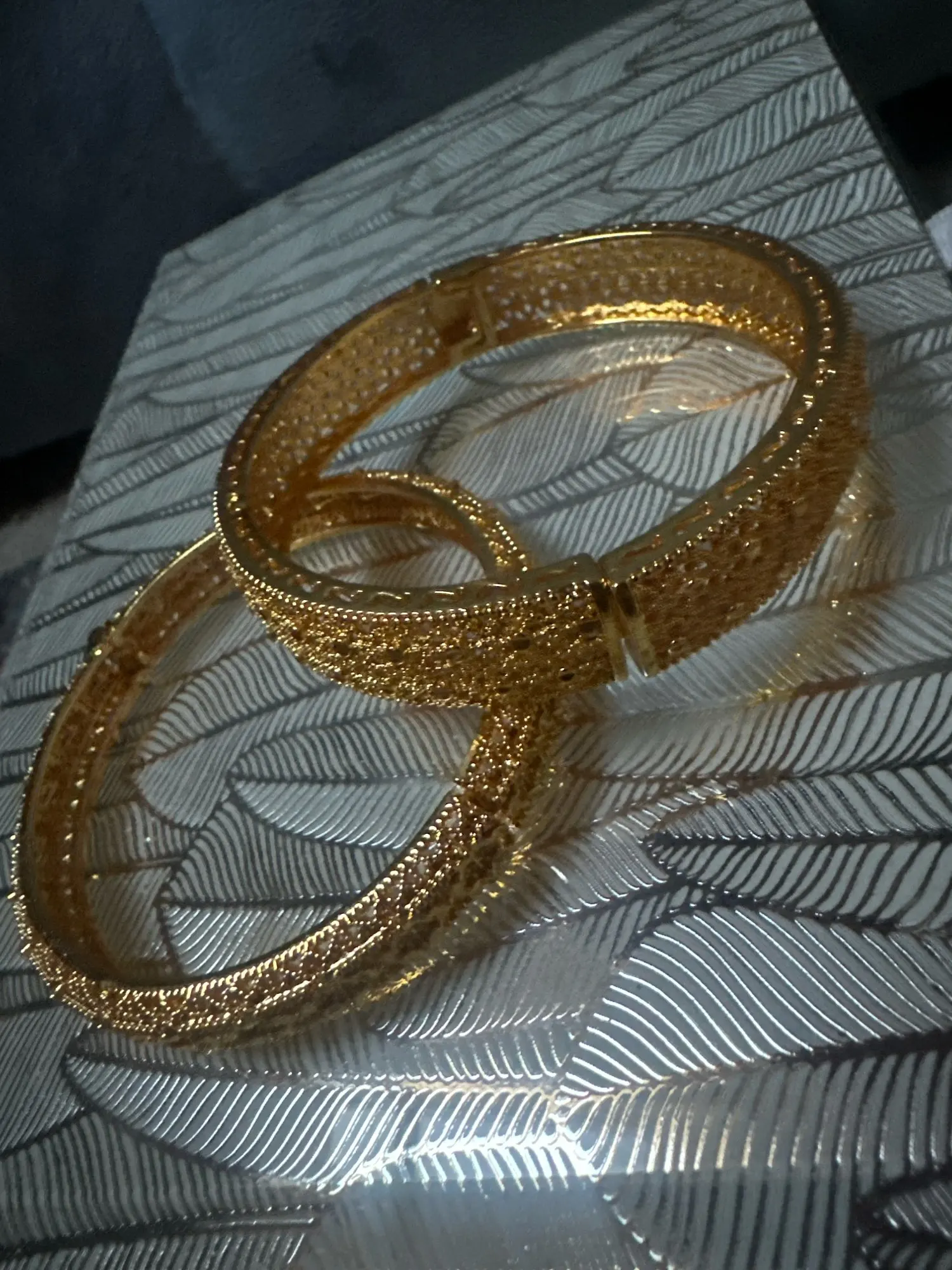 Luxury Gold Color Bangles for Women Girls photo review