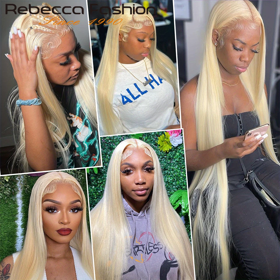 Human Hair Closure Human Hair Lace Product 613 Blonde Human Hair Closure HD Transparent 4x4 Lace Closure Brazilian Straight Remy Lace Pre Plucked With Bady Hair