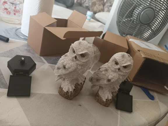 Solar Owl Garden Light, LED Lawn Lamp for Waterproof Garden Decoration and Festive Christmas Lights photo review