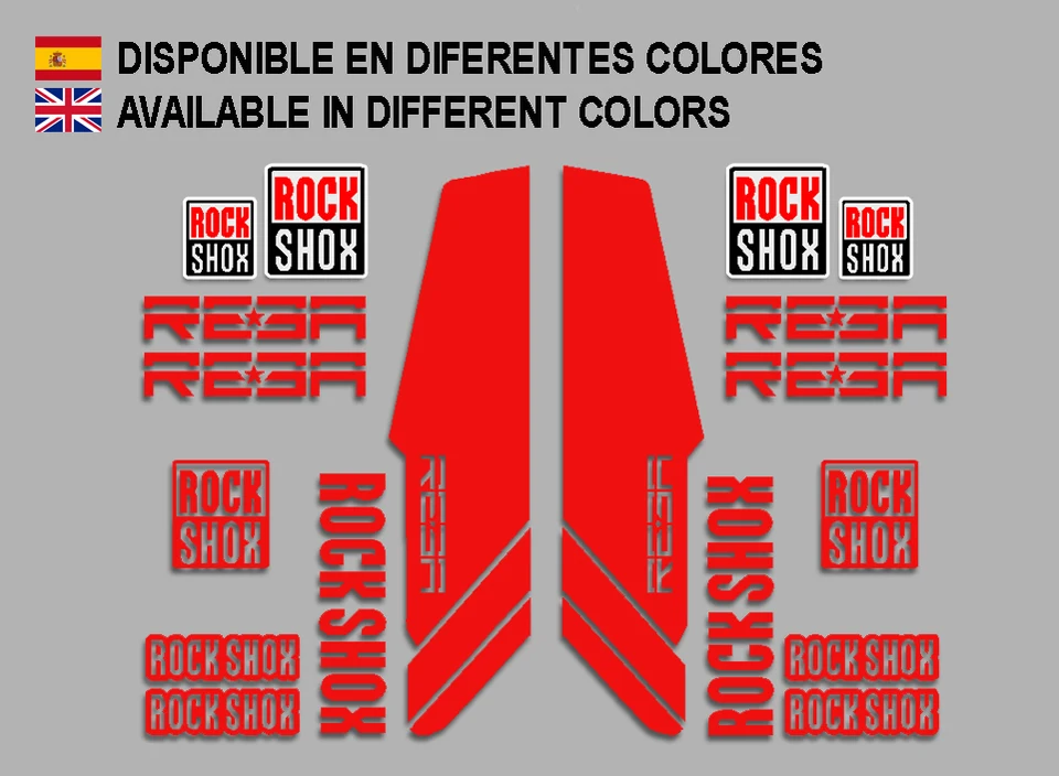 Autocollants Style Personnalisé Pour Fourche RockShox REBA 2021-2022 | Adhésifs Haute Qualité Couleur Gris 073