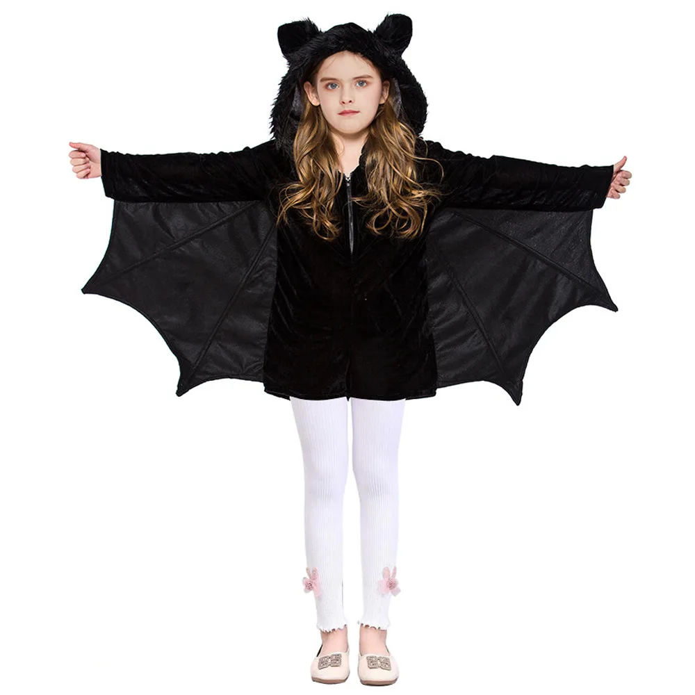 

Kids Bat Jumpsuit Halloween Costume for Girls