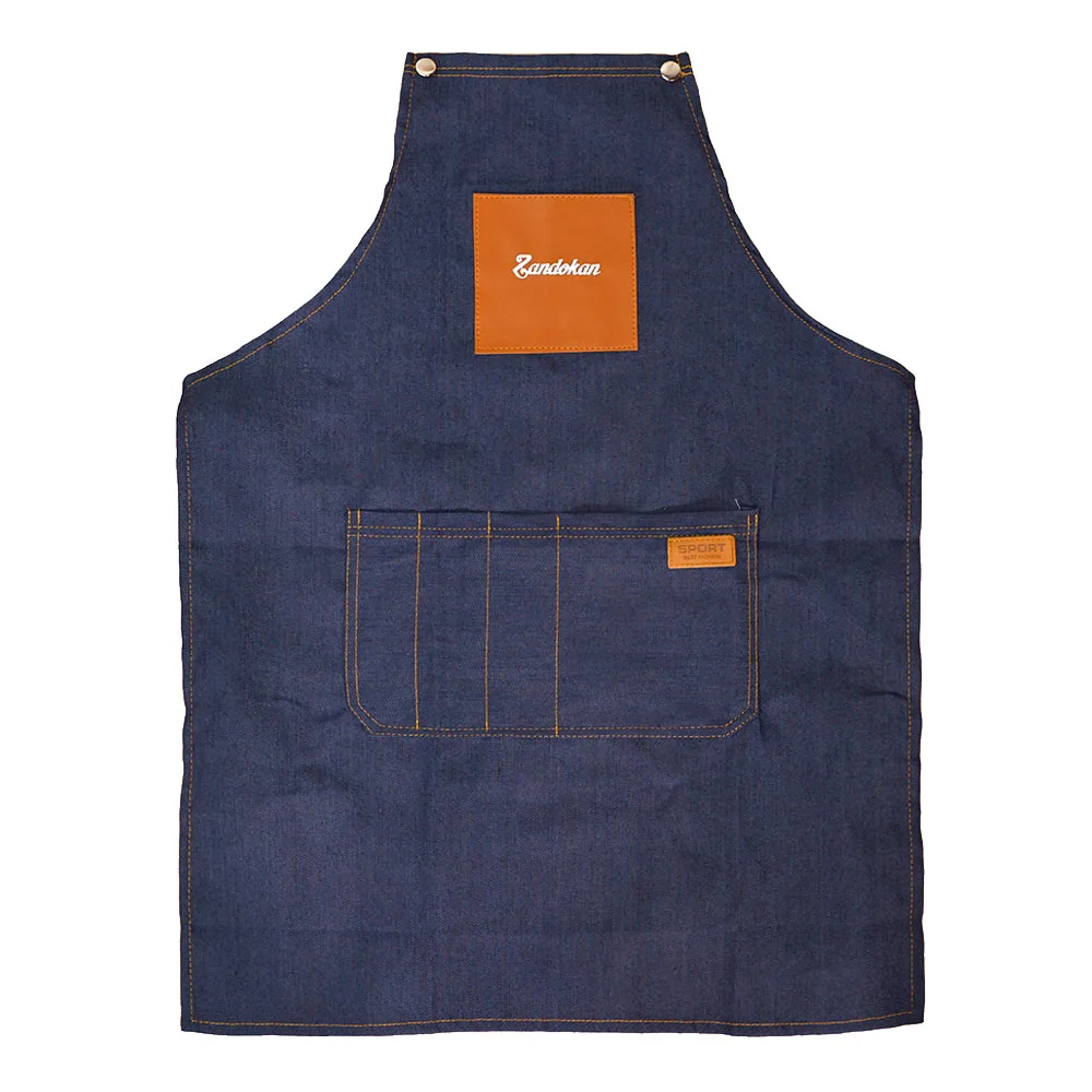 Zandokan Mandil de Mezclilla para Barberos Mod Strips Zk-0086