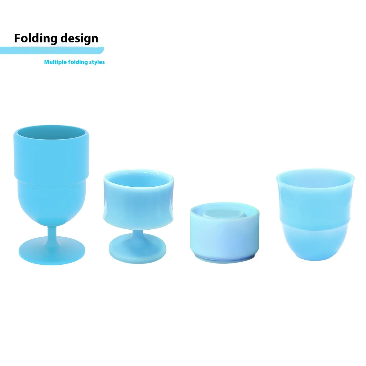 Silicone Folding Cup Fashionable Portable Red Wine Glass Multifunctional Outdoor Folding Goblet Silicone water cup folding cup