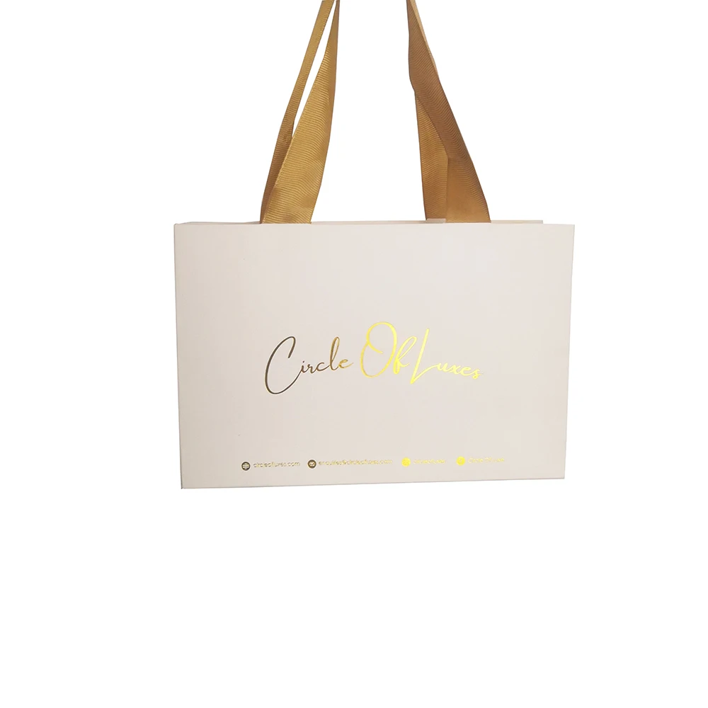 Large Custom Paper Shopping Bag with Company Logo | Zazzle