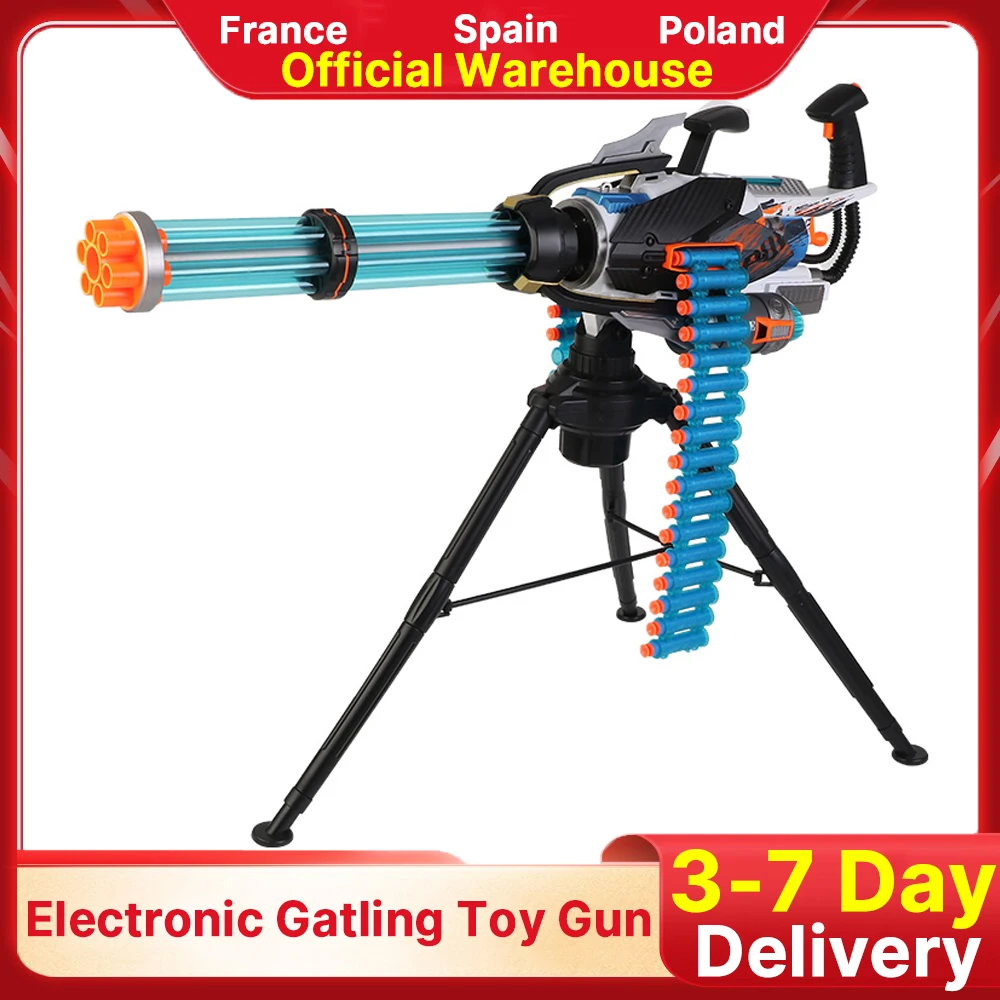 ElectronicGatlingToyGun2In1GatlingHeavyMachineGunToyDIY