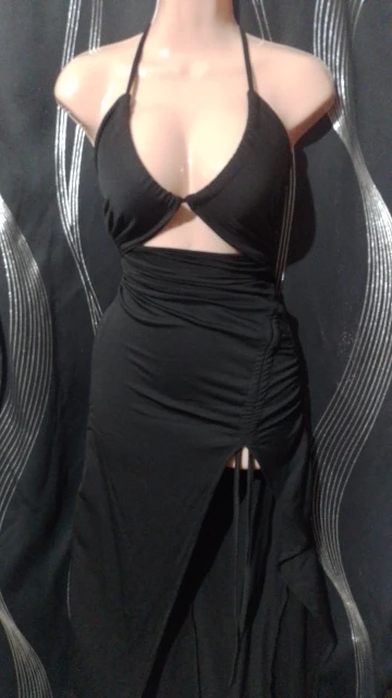 Elegant Backless Midi Dress for Nightlife & Parties photo review