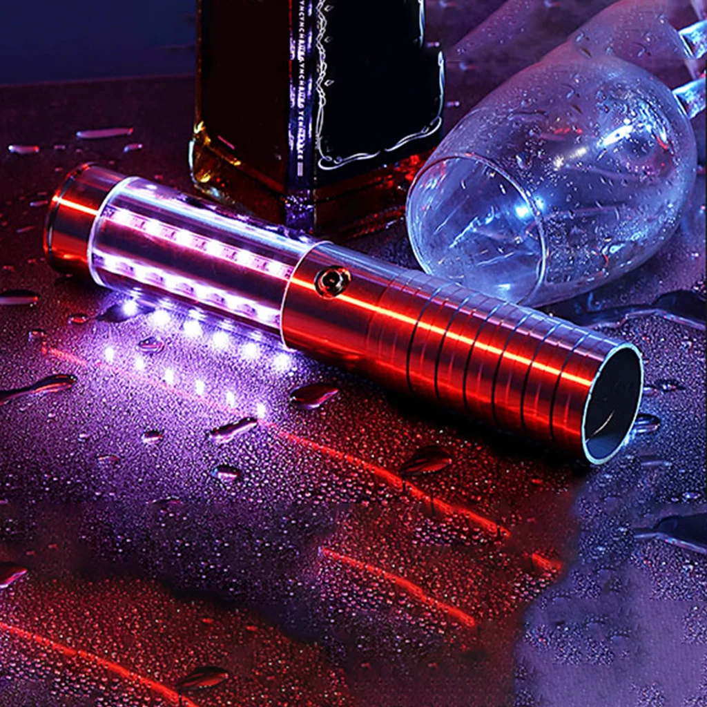 Description Picture 5 of itemled Sticks Flashing Lights with Flat Bottom, Premium Aluminum Alloy Glowstick Rods, Great for , Parties, Camping and