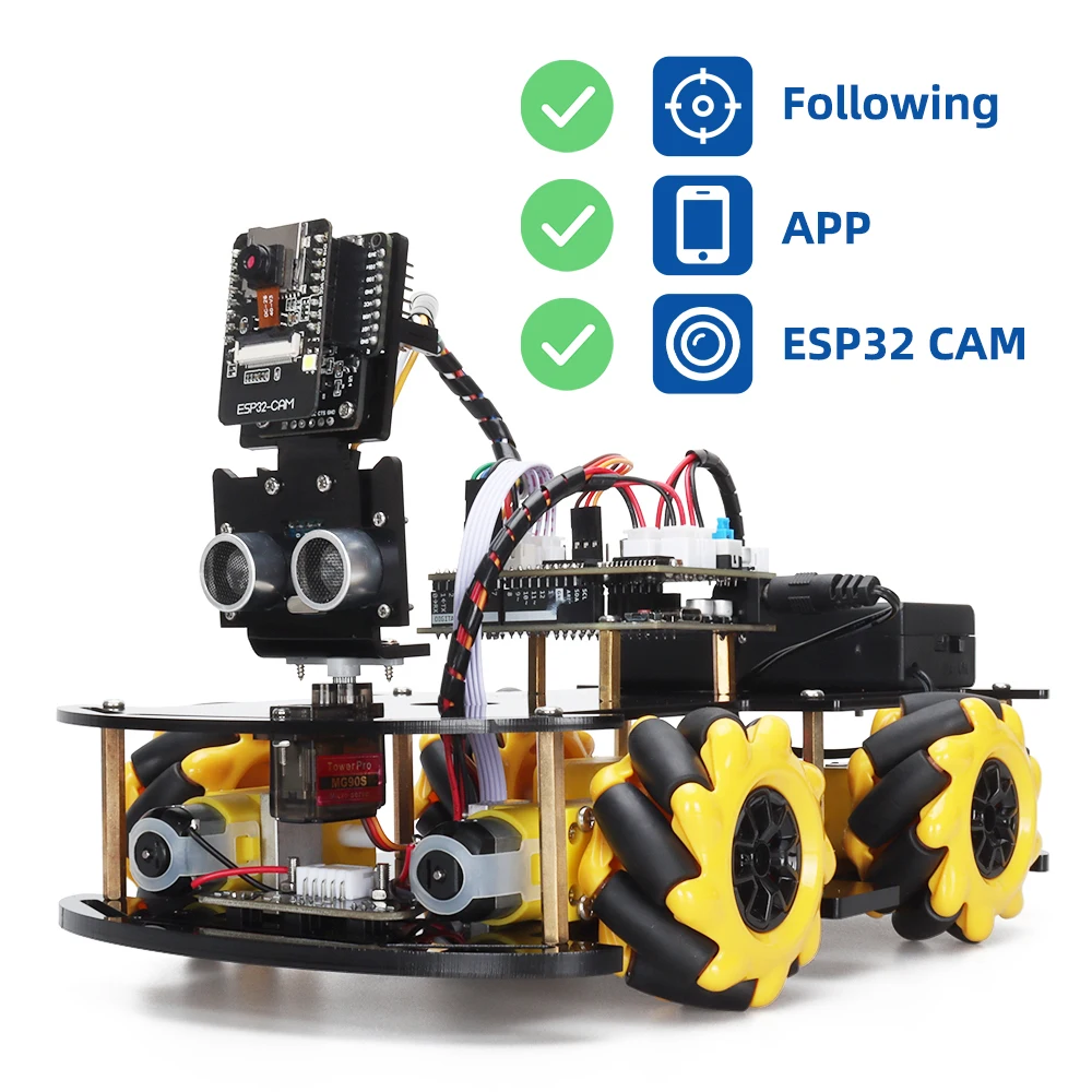 ESP32 Robot Starter Kit For Arduino Programming with Camera and Codes Learning Develop Skill Full Version Smart Automation Set smart robot car kit electronic diy kit