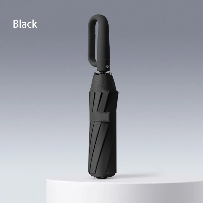 Ombrellone con fibbia completamente automatico per giornate soleggiate e piovose, pieghevole e comodo, antipioggia, antisole e anti-UV._voghion.com