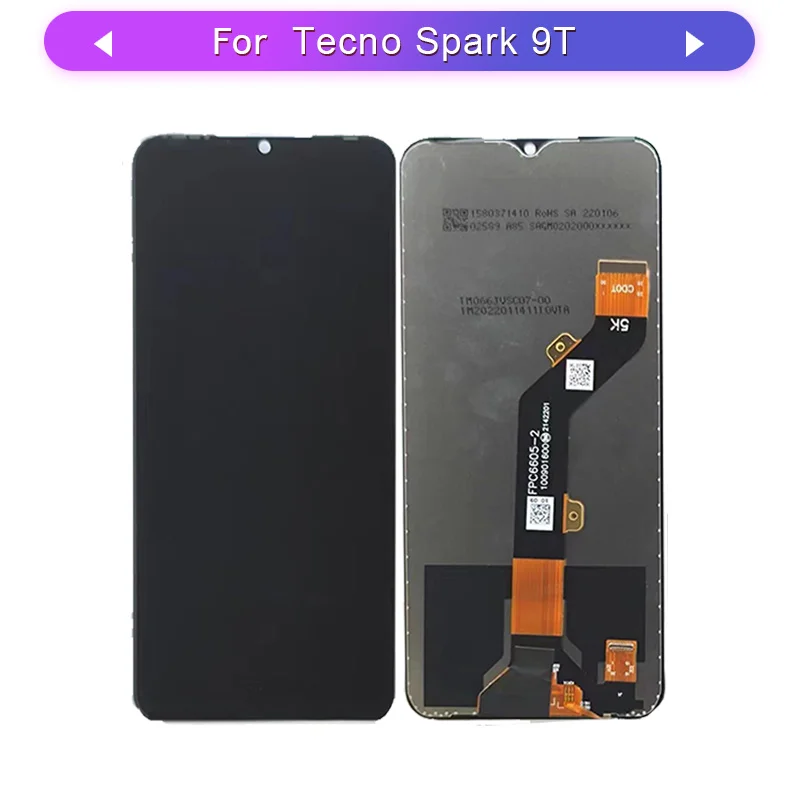 For Tecno spark 9T KH6 full LCD display complete touch screen