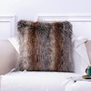 High-end Fluffy Faux Fox Fur Throw Pillows Decor Home High Quality Plush Back Cushion for Sofa Bed Chair Super Soft Cushion Cozy 1