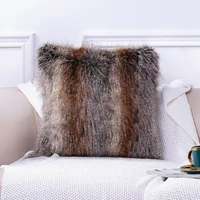 High-end Fluffy Faux Fox Fur Throw Pillows Decor Home High Quality Plush Back Cushion for Sofa Bed Chair Super Soft Cushion Cozy 1