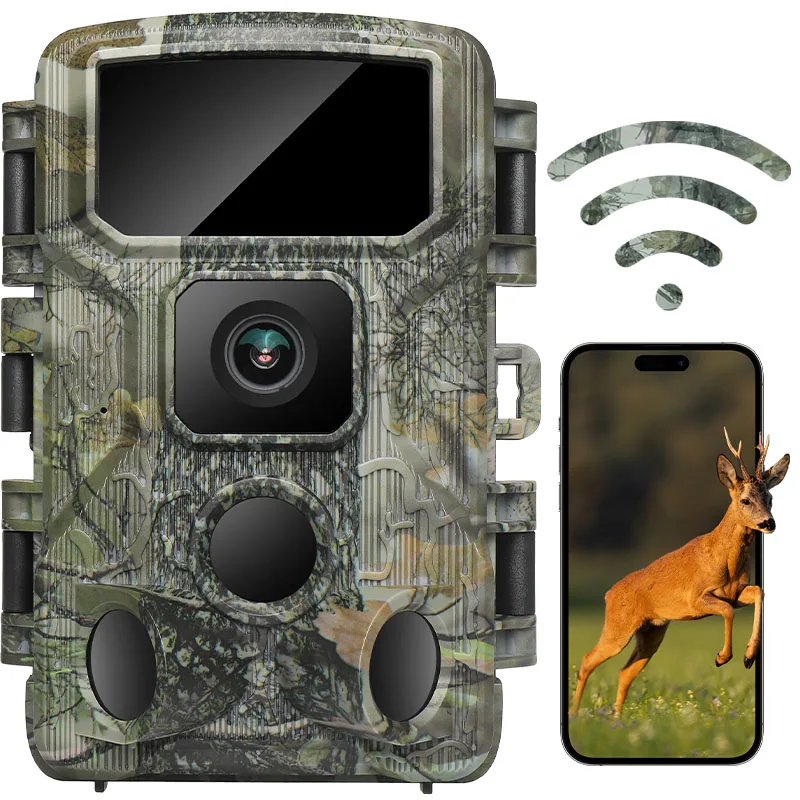 Outdoorové WIFI vláčet kamera Bluetooth 4K 48MP hra kamera 940NM noc vidění hnutí aktivován vodotěsný hon wildlife kamera