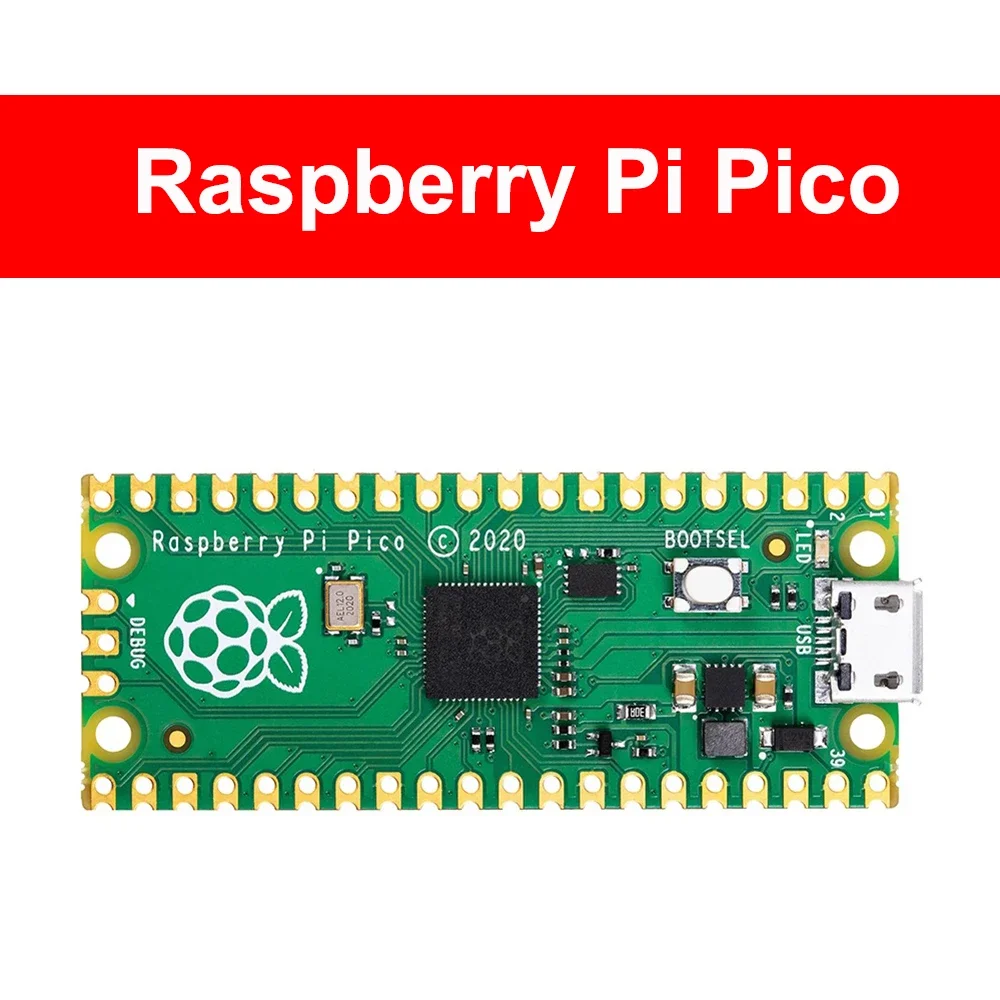 

Оригинальный микроконтроллер Raspberry Pi Pico RP2040, двухъядерный процессор Arm Cortex M0, с низким энергопотреблением, микрокомпьютеры, 1 шт.
