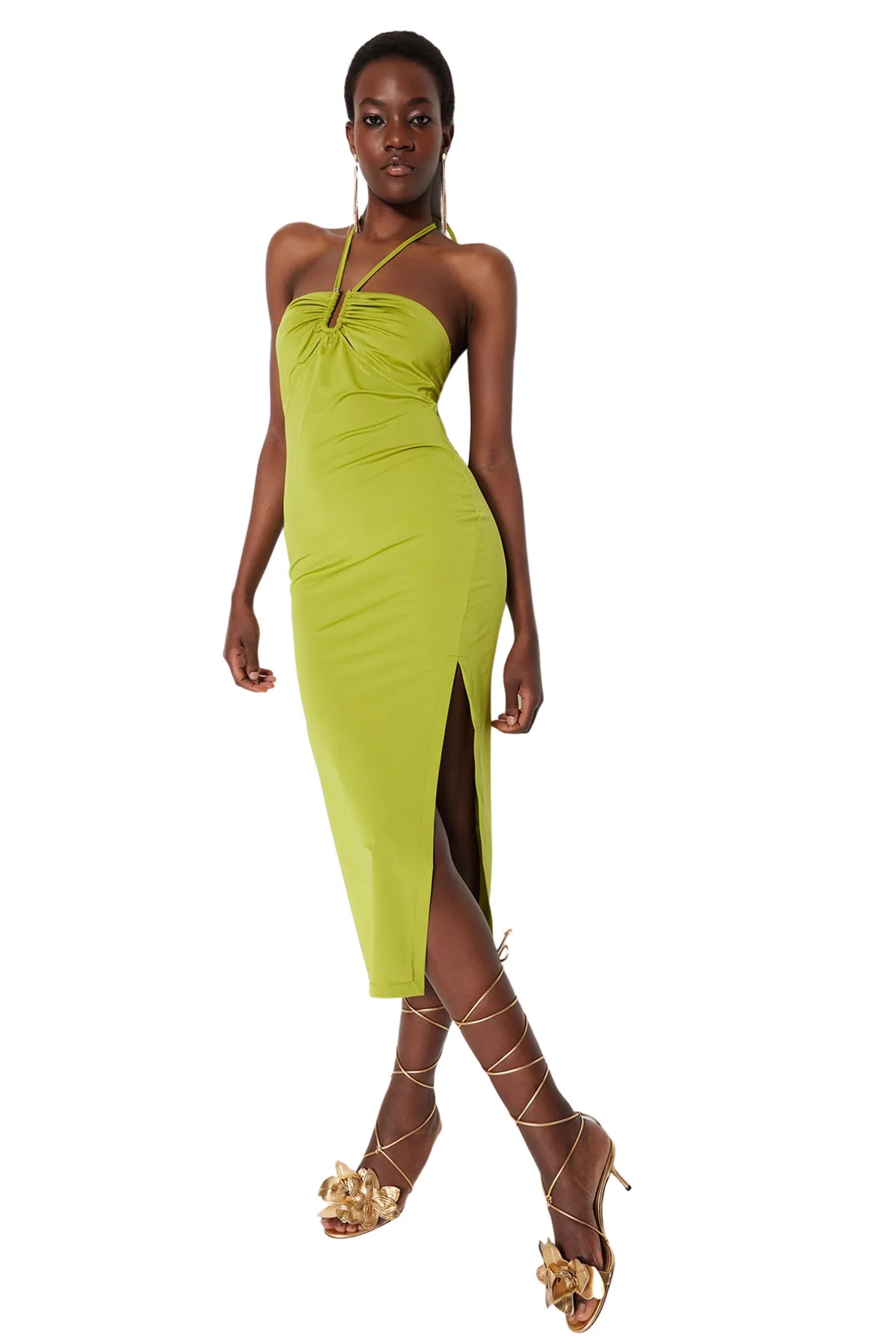 AQUA Womens Silver Stretch Padded Embellished Lily Square Toe Stiletto Slip On Dress Heeled M