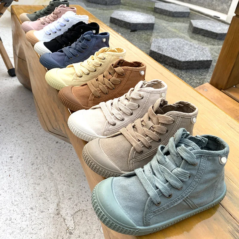 

Canvas Sneakers Children Boys Girls Breathable Sport Shoes Kids White Shoes Jeans Demin Flat Boots School Shoes Board Shoes