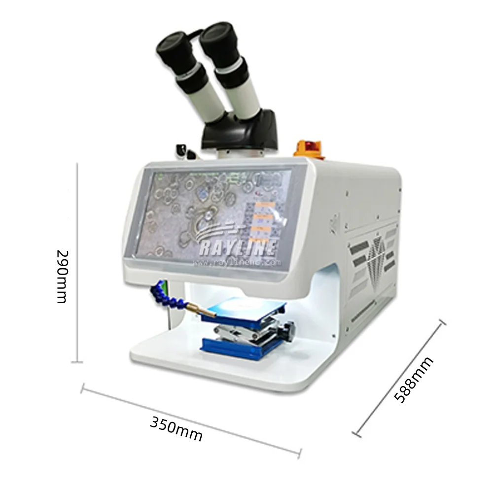 New 200W Micro Laser Welding Machine For Jewelry Ring Pendant  Touch Screen Laser Soldering Welder With CCD Microscope 220V 110V 6