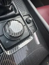 2Pcs Carbon Fiber Car Interior Volume Button Trim Decorative Sticker For Mazda 3 2017-2021 For Mazda 6 CX-5 CX-9 2016-2021
