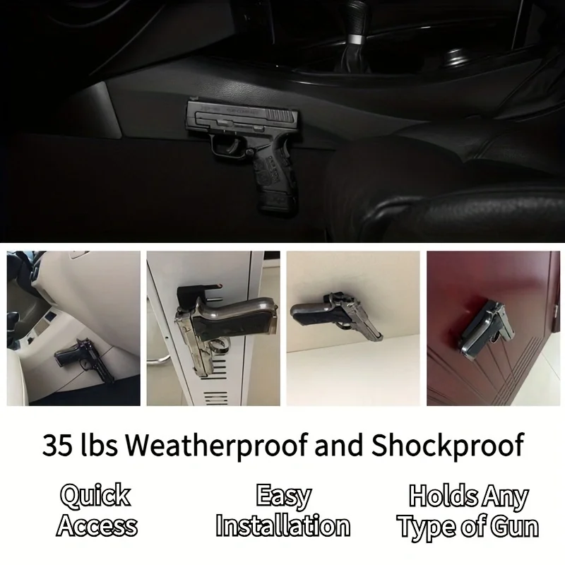 1pc Rubber Coated Magnetic Concealment Mount For Hidden Storage For Vehicle Truck Car Bedside Home magnetic concealment mount