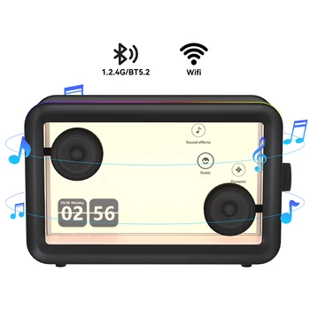 L1 Bluetooth Speaker Hi-Fi Audio Clear Glass Screen Dynamic Suspended Lyrics Built-in Wireless Portable Audio Video LED Speakers 1