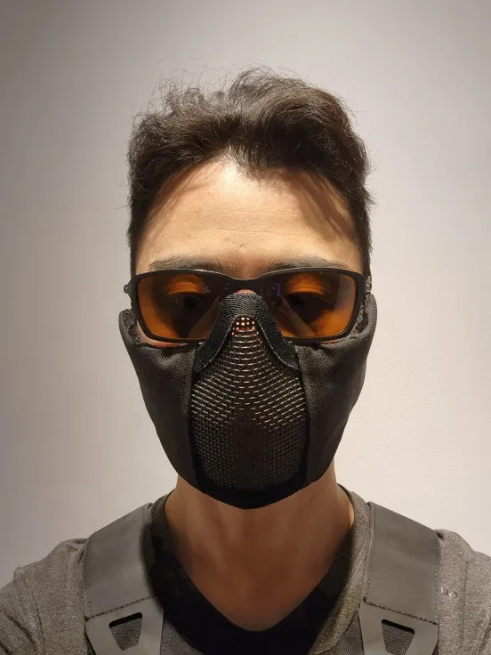 OneTigris 6 Foldable Half Face Mesh Mask Military Style