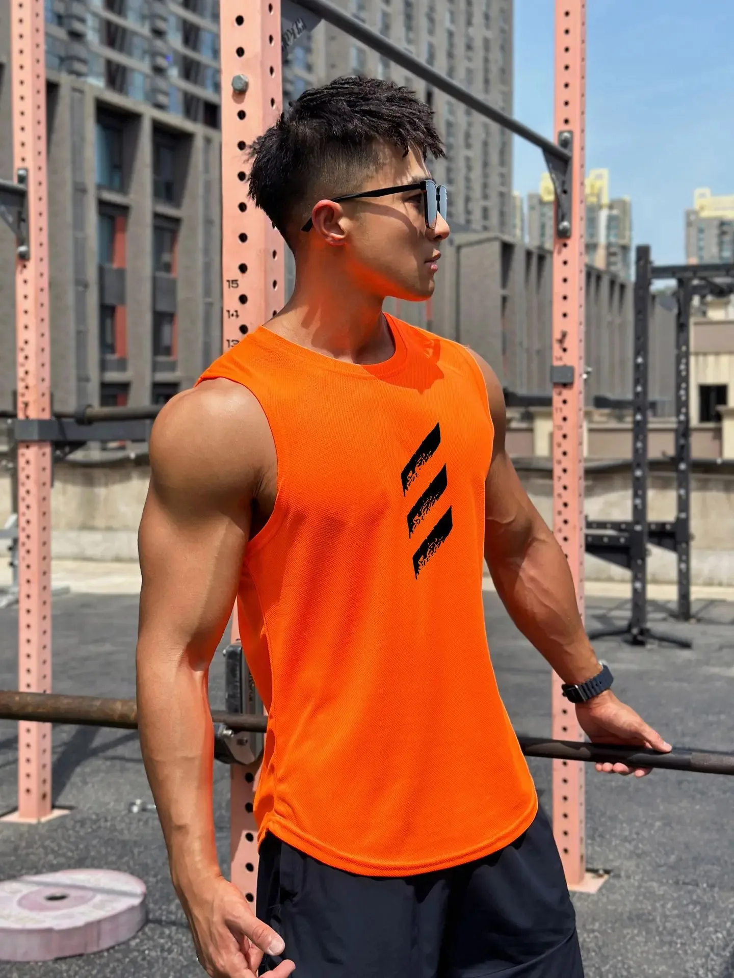 Summer Sports Undershirt Men's Sleeveless T-shirt Fast Dry Breathable Loose Undershirt Basketball Running Training Fitness