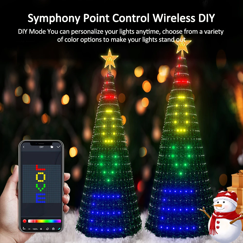 WS2812B Christmas Tree Toppers Lights Multicolor Fairy LED Star String –  BTF-LIGHTING