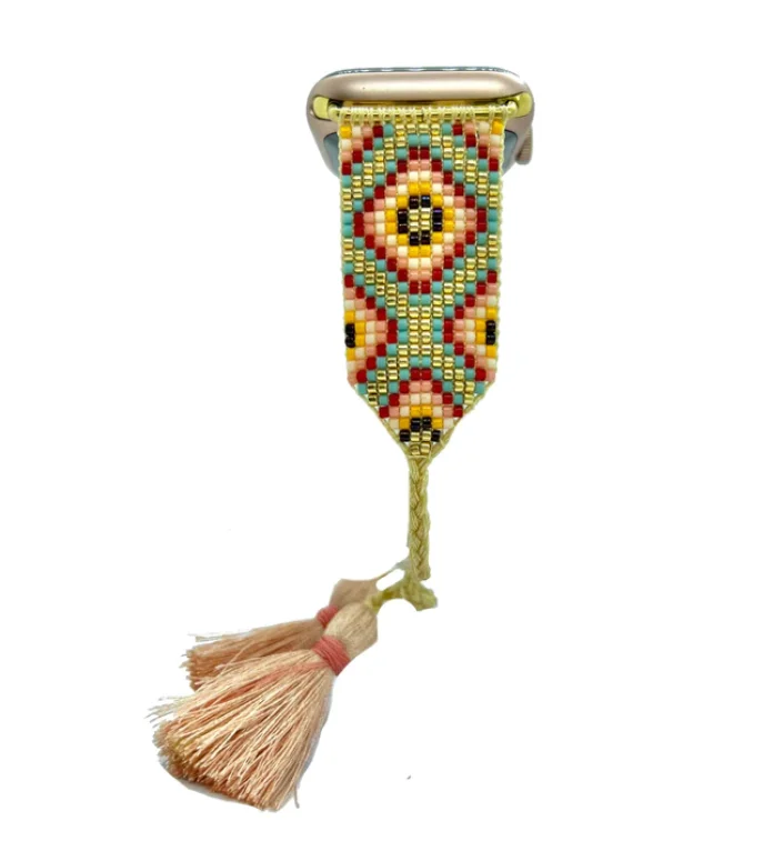 Smart Watch Band For Women Tassel Jewelry Strap Watch 38Mm 40Mm 42Mm 44Mm Bands For Apple Watch Miyuki Seed Beads Bracelet