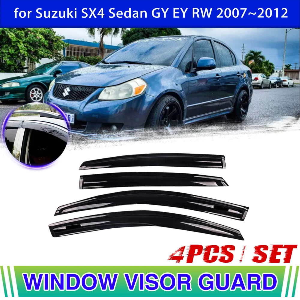 Car-Window-Visor-for-Suzuki-SX4-Sedan-GY-EY-RW-2007-2012-2008-Door ...