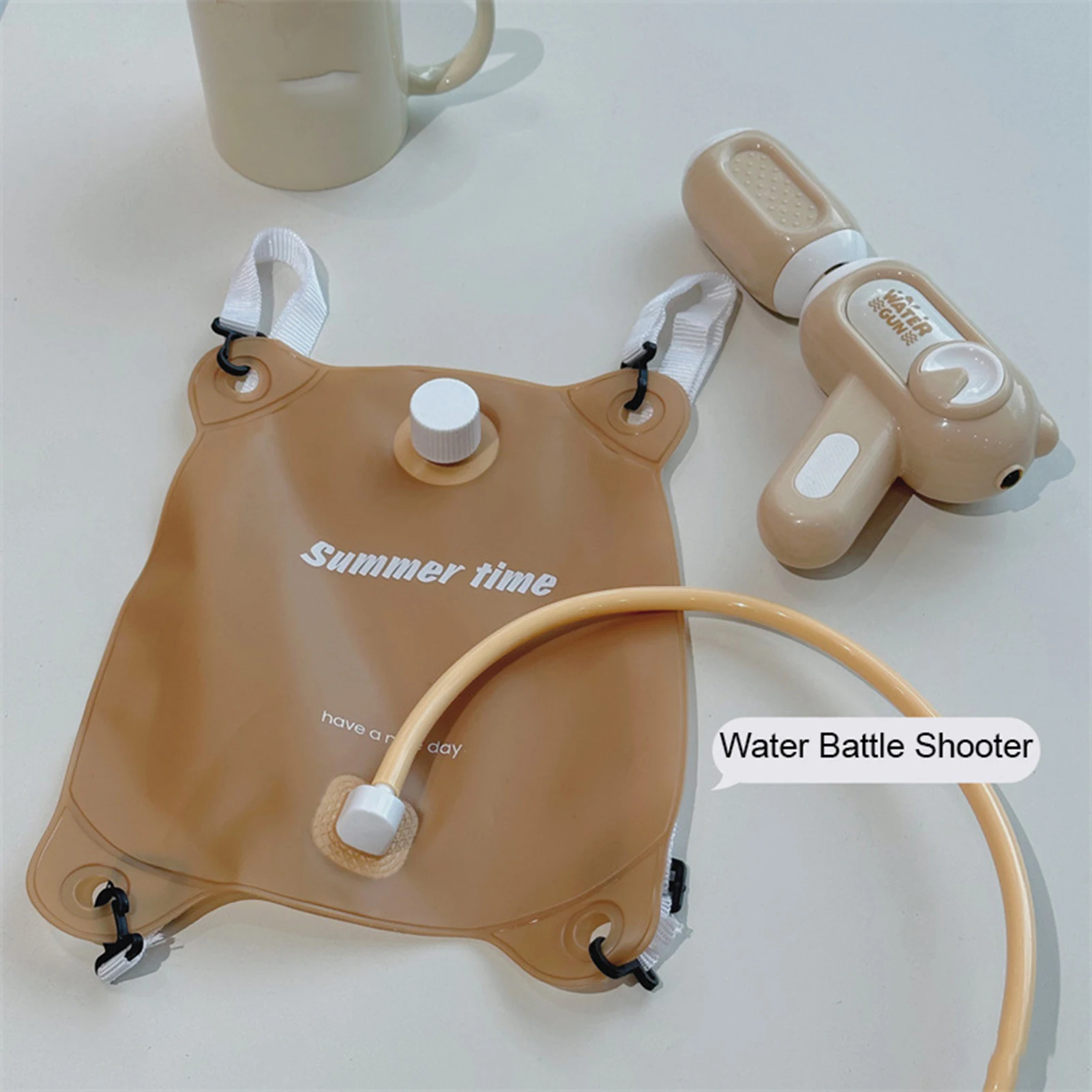 Children's Backpack Soft Bag Water Gun Toy for Kids Pistol Shooting Long Gun Water Play Blaster Summer Beach Fight 2