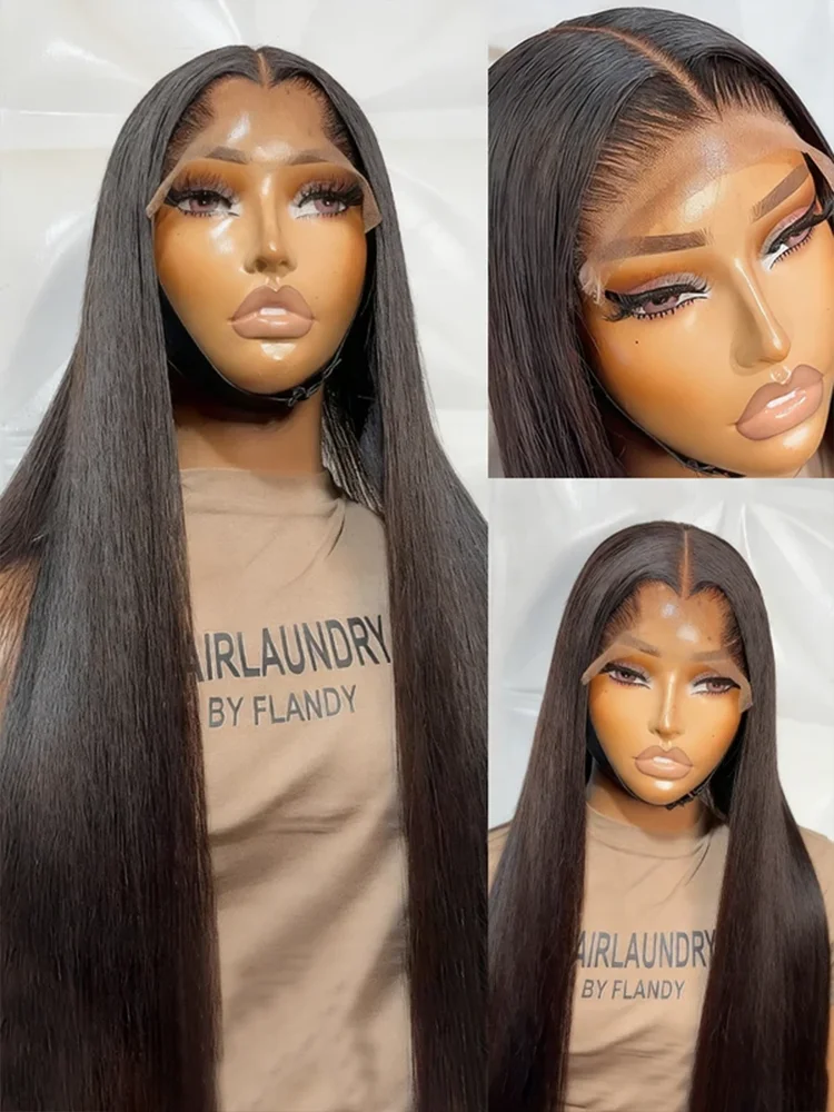 42 Inch Straight 13x4 Lace Front Wigs Human Hair with Baby Hair for Women Straight HD Transparent Lace Frontal Wigs Human Hair