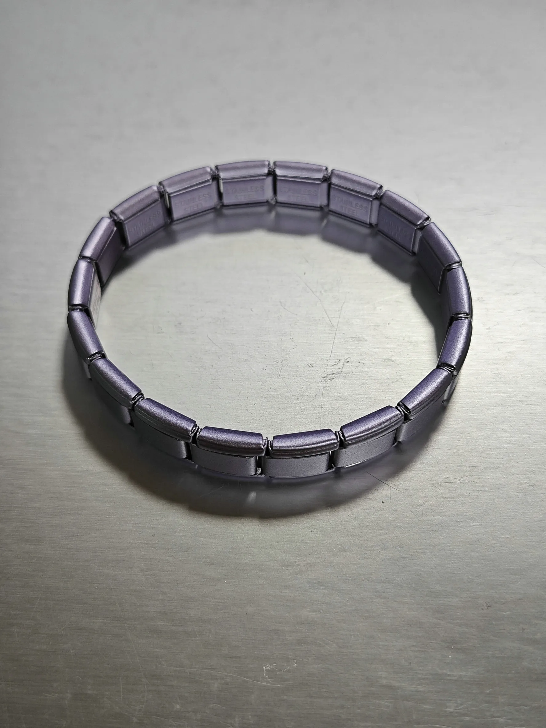 Yupsk Trendy Square Italy Stainless Steel Bracelets For Women Men HipHop Metal Modules Stretchable Gift Birthday Party Jewelry photo review