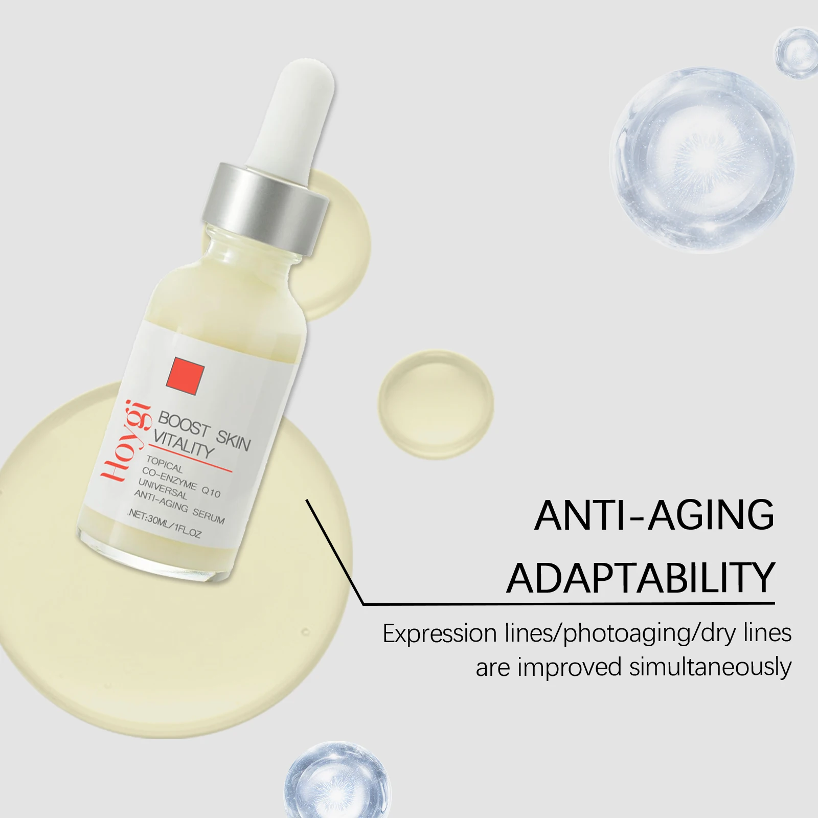 Hoygi Face Neck Care Serum Moisturizing Enhance Skin Elasticity Nourishing Fade Fine Lines Reduce Dryness Face Care Serum