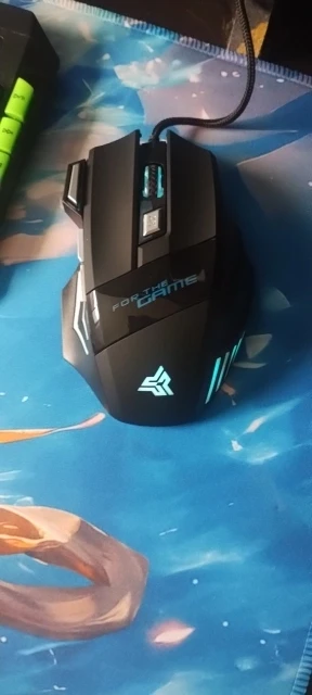 Mouse gamer para jogo computador 3200dpi com LED laser X7 USB Botões Profissional photo review