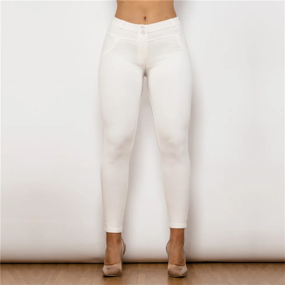 Shascullfites Melody Sport Outfit For Woman Push Up Fitness Leggings White Womens Compression Jeggings For Running Full Length shascullfites melody jeans pants eco leather push up skinny women full length butt lift compression trousers 5 colors available