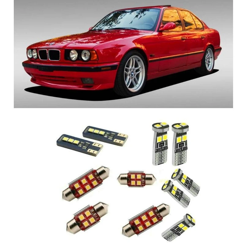 

6 шт., автомобильные аксессуары для BMW E34 6000K