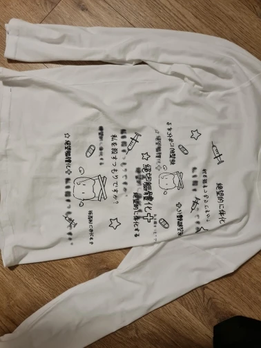 White Oversize Neko T-Shirt - Cutecore Aesthetic photo review