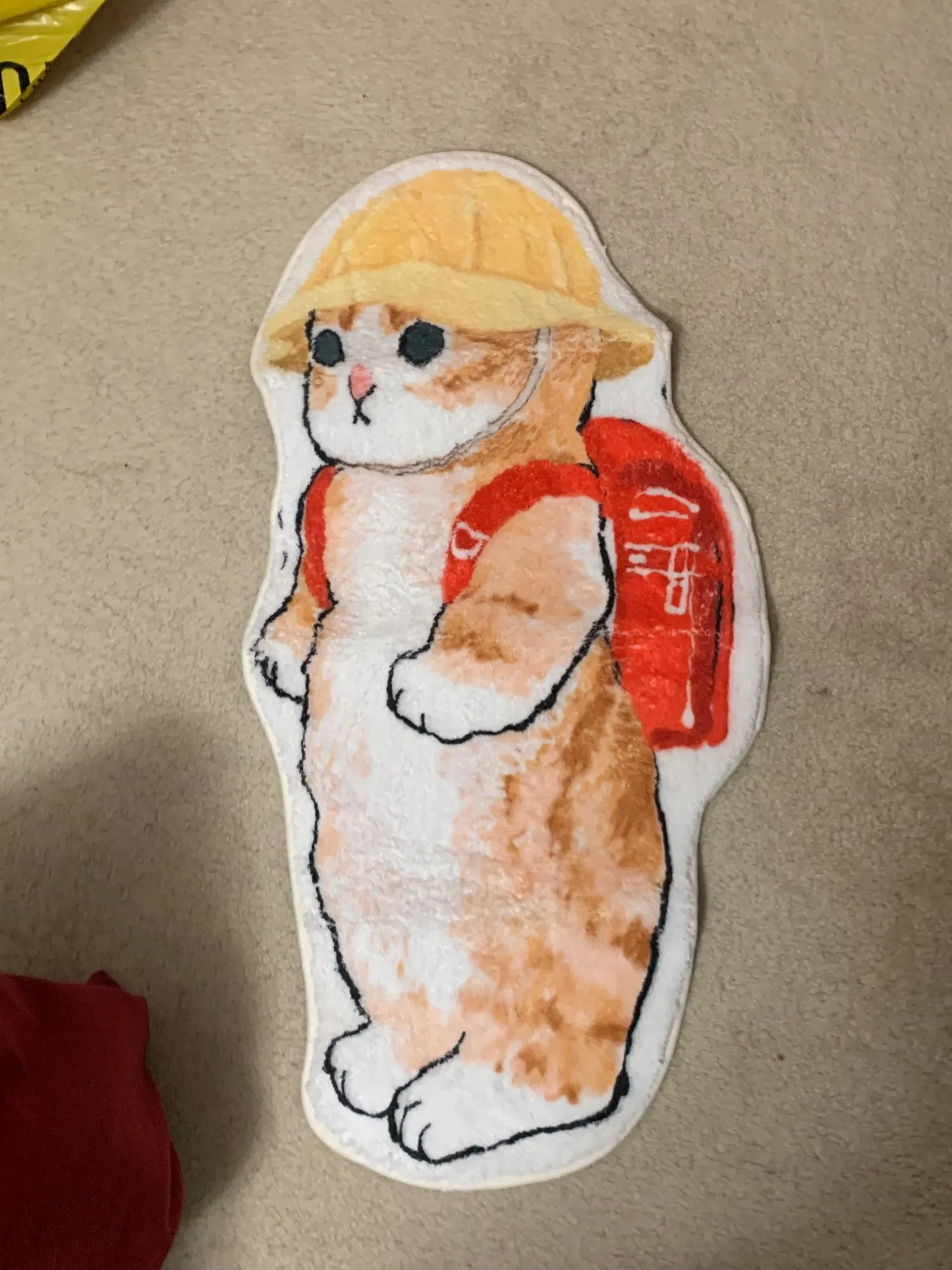 Adorável tapete de desenho animado de gato