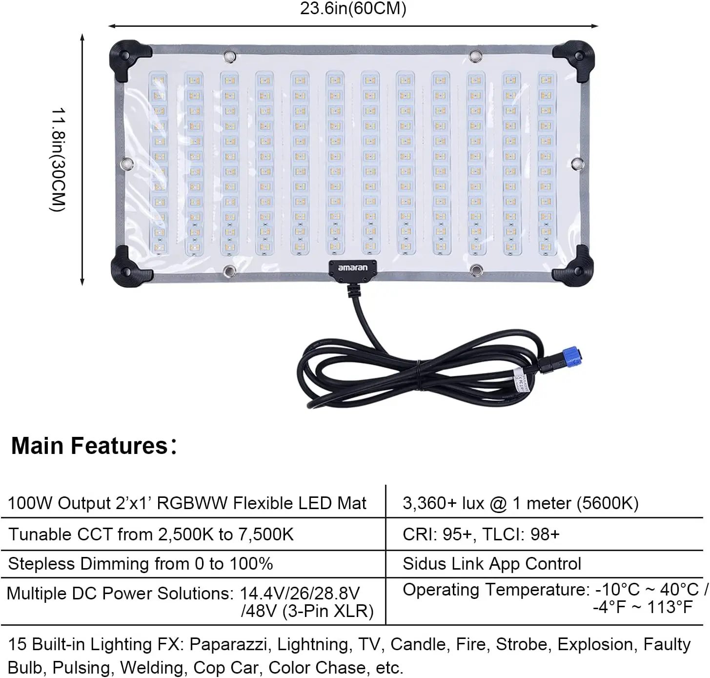 Aputure Smaran-LEDランプf21c rgbww,2500k-7500k,100w,ハニカムグリッド付き15照明fx,ソフトボックス,アプリケーション制御をサポート  AliExpress