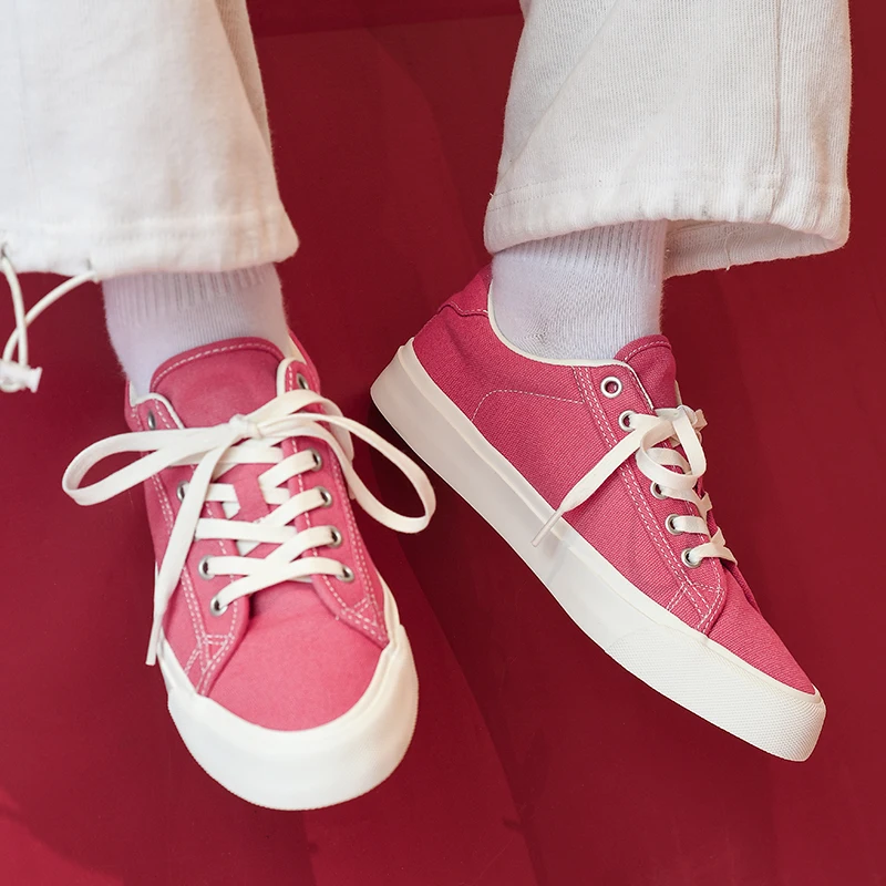 JoiintsRedFashionCanvasShoeMenBreathableWomenCasualShoefor