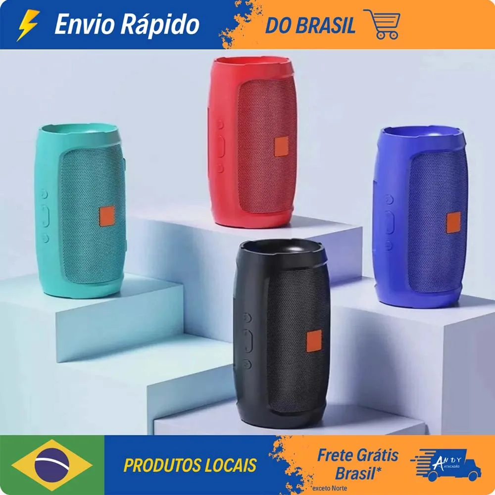 Caixa Caixinha de Som Bluetooth Pendrive Cartão SD Alto Falante 20w Portátil