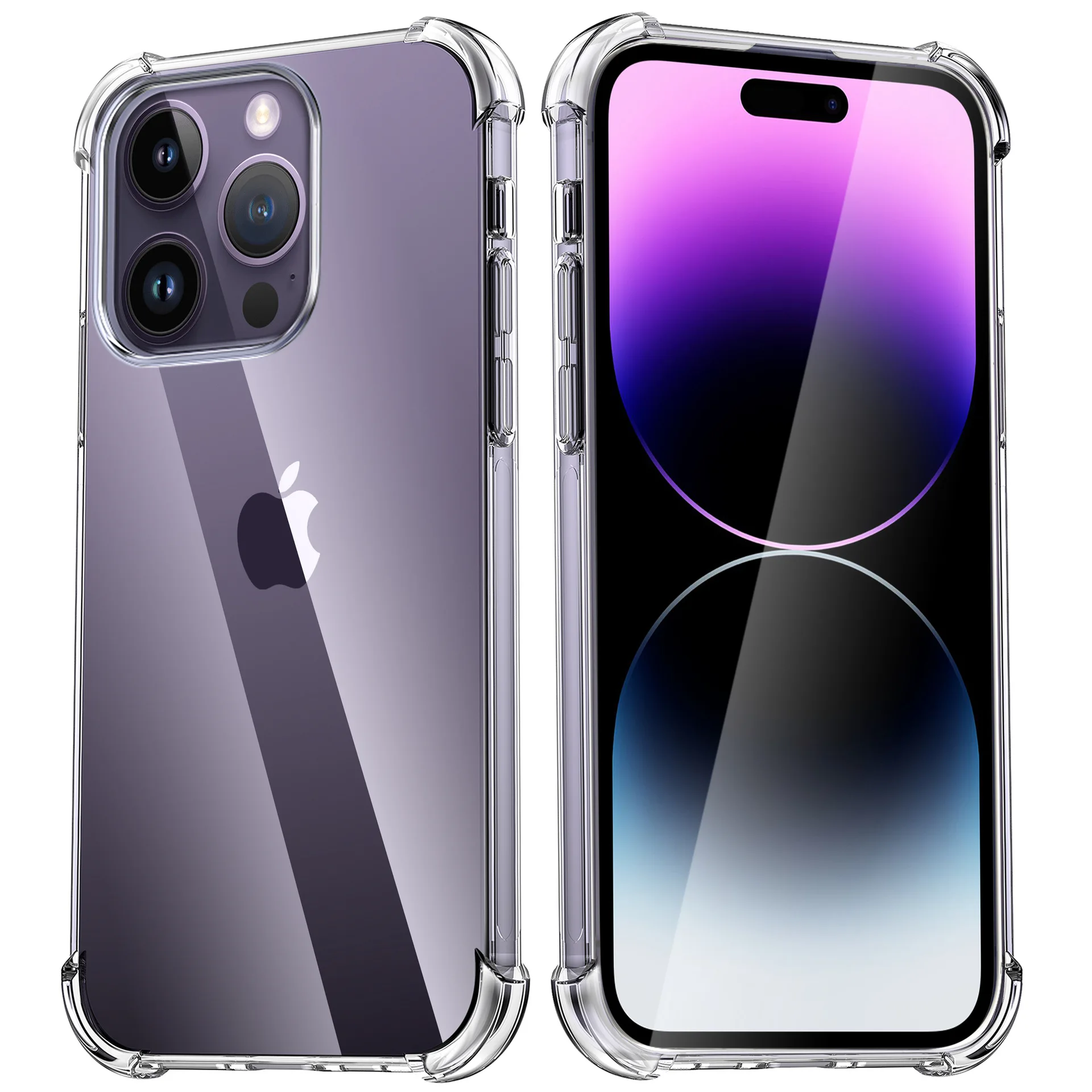 thumbnail image 1 of Funda transparente a prueba de golpes para iPhone 16, 15, 14, 13, 12, 11 Pro Max, XR, funda protectora de lente para iPhone 16, 11, 12, 13, 14, 15, cubierta trasera, 1 of 4