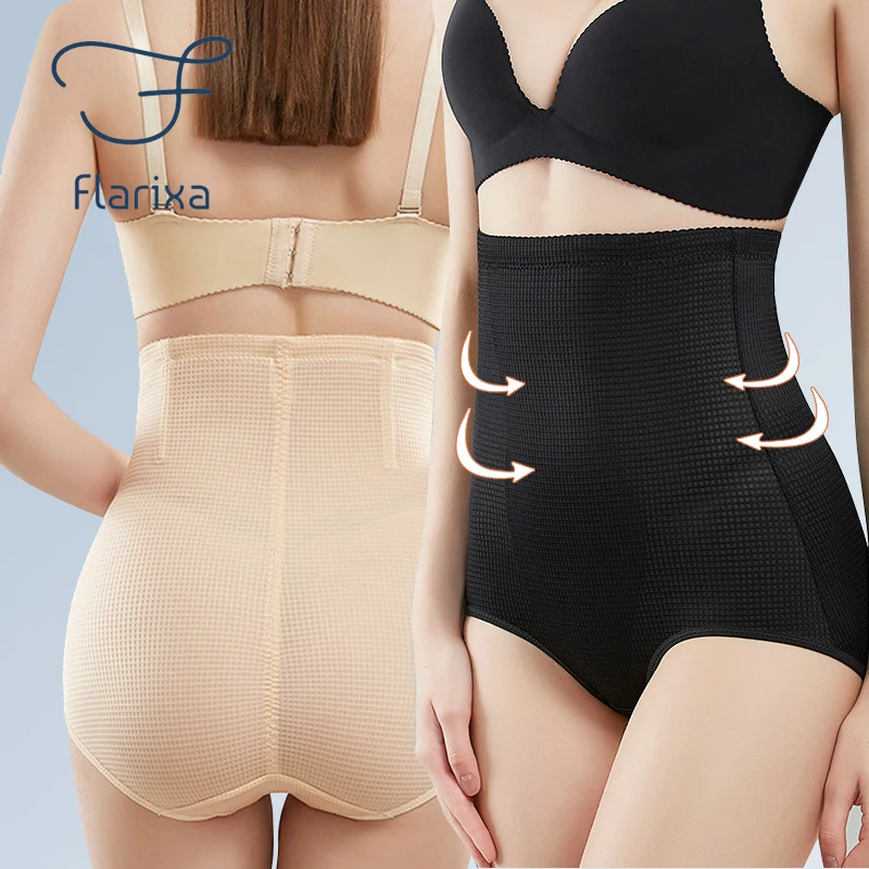 

Flarixa High Waist Flat Belly Shaping Panty Seamless Women's Panties Tummy Butt lifter Slimming Underwear Plus Size Body Shaper