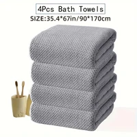 Ensemble de serviettes de bain surdimensionnées, 4 pièces, serviette 90x180cm, douce et hautement absorbante, idéale pour les salles de bain à domicile, les hôtels et les spas 5